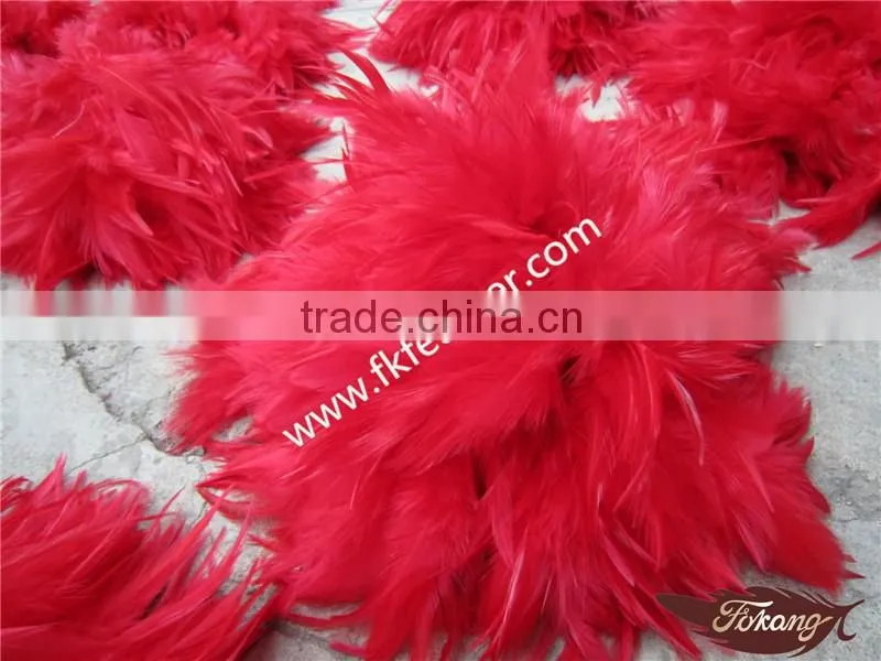 Wholesale Natural Craft Red Rooster Tail Strung Feathers