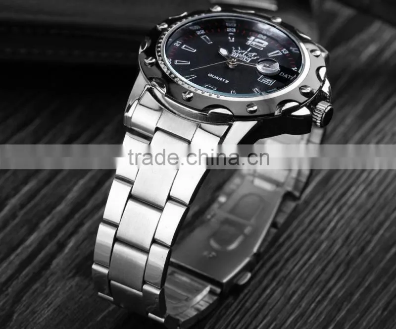 DIYAN Date Time men wristwatch full stainless steel quartz watch mans fashion casual watches Men's Dress clock relogio masculino