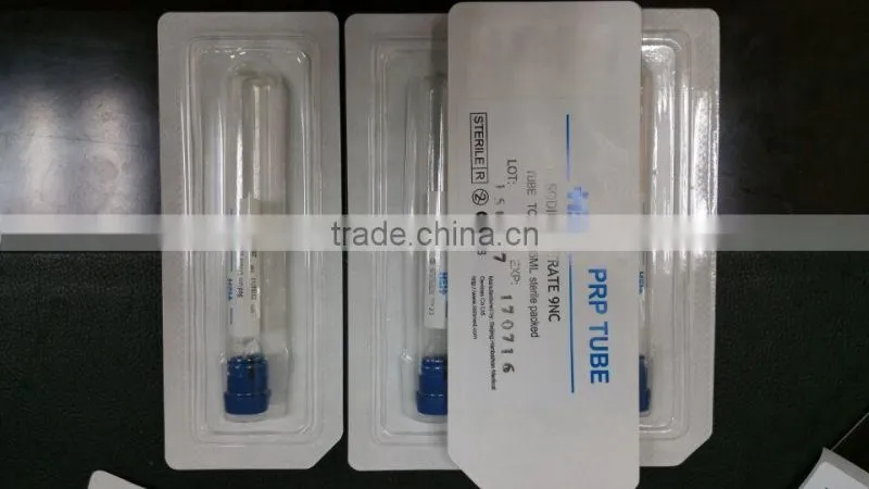 High concentration platelet rich plasma PRP tube