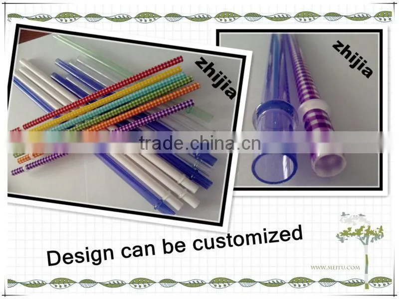 Low price hard plastic printing straw for party