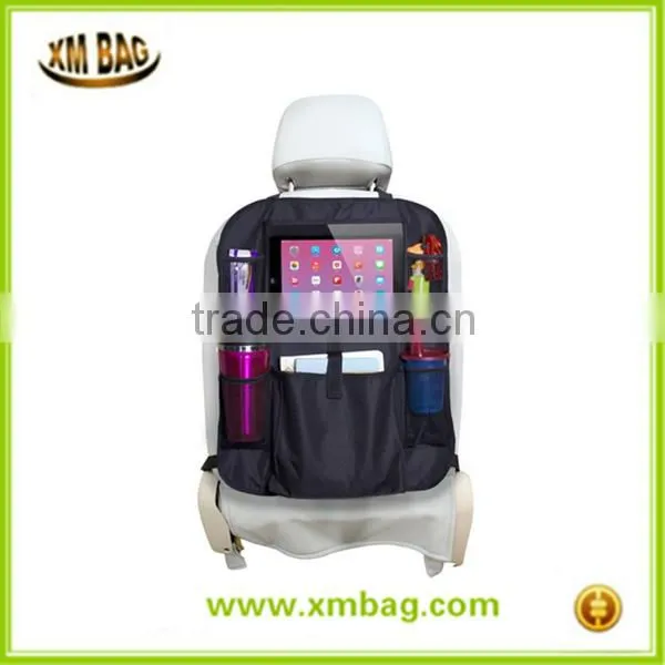 Car Back Seat Organizer with Tablet Holder - Touch Screen Pocke Multipurpose Use as Auto Seat Back Protector, Kick Mat