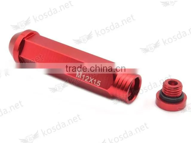 Wholesale New Design car wheel nuts ,M12 X1.5MM & M12 X1.25MM Long Red Wheel nut