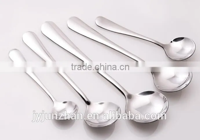 Stainless Steel round spoon with nice polishing for home-using or restaurant using