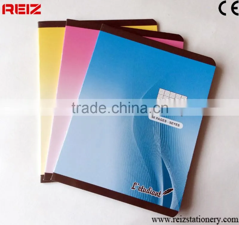 french lines notebooks 17x22cm, 24pages, 48page, 96pages Seyes exercise book