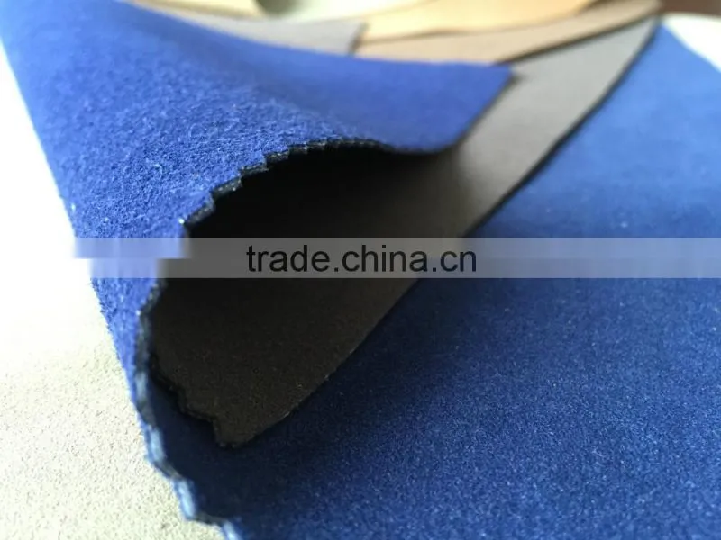 PU double face flock leather use for boots making
