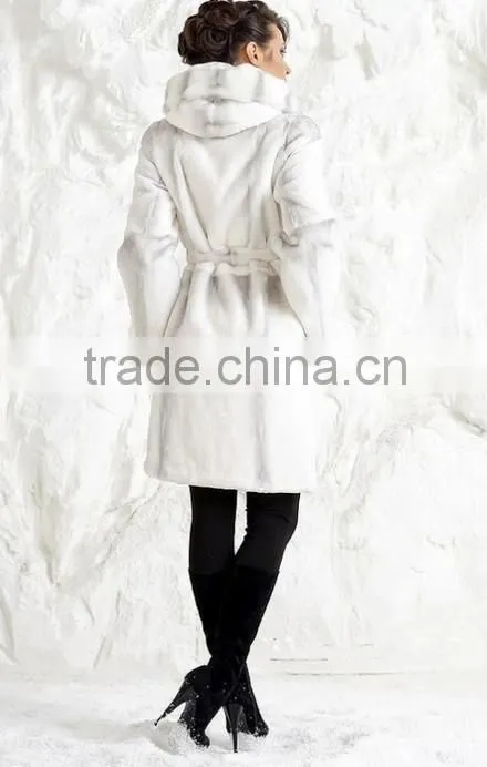 rex14055 luxury colorful knee-length rex rabbit fur coat women