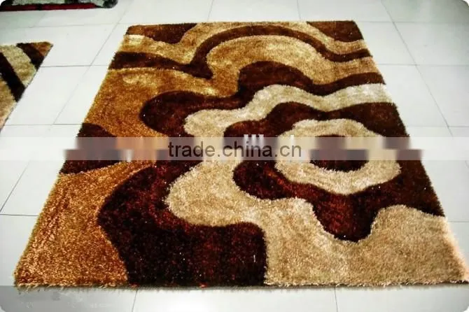 polyester shaggy carpets tile , flooring mat /rug