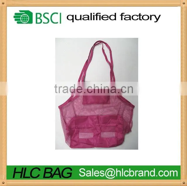 2016 new hottsest sale cheap beach mesh zipper bag
