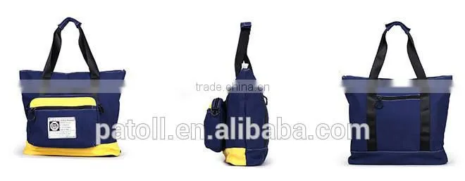 Factory wholesale reusable canvas weekend bag fashion design