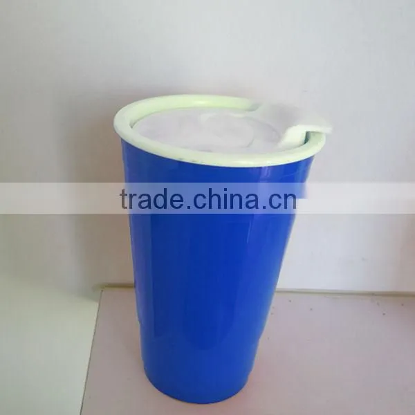 500ml/16oz BPA free double wall nostalgia party tumbler with lid