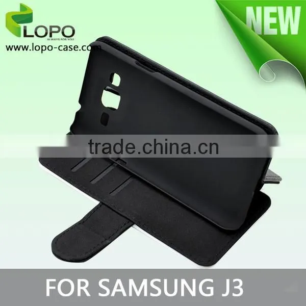 Best quality sublimation printing leather flip case for Samsung Galaxy J3