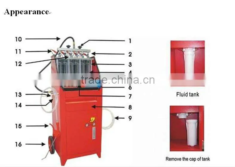 100% Original LAUNCH CNC602A fuel injector cleaner /tester machine 6 cylinders with powerful function cocer all cars