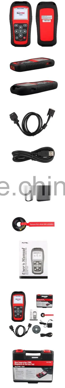 100% Original Autel MaxiTPMS TS501 TPMS Tool with OBDII Adapters Tyre Pressure Monitoring System TPMS Relearn