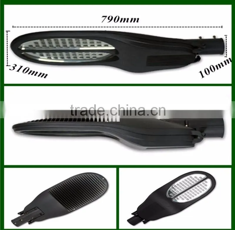 Road lighting project aluminum die casting aluminum smd 100W LED street light housing IP65