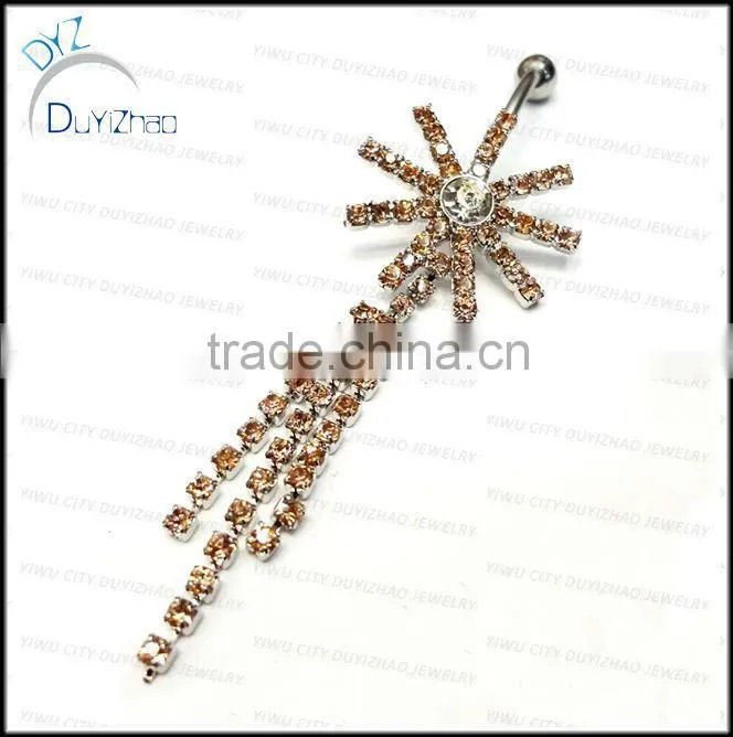 2013 new products vibrating navel rings sexy navel piercing