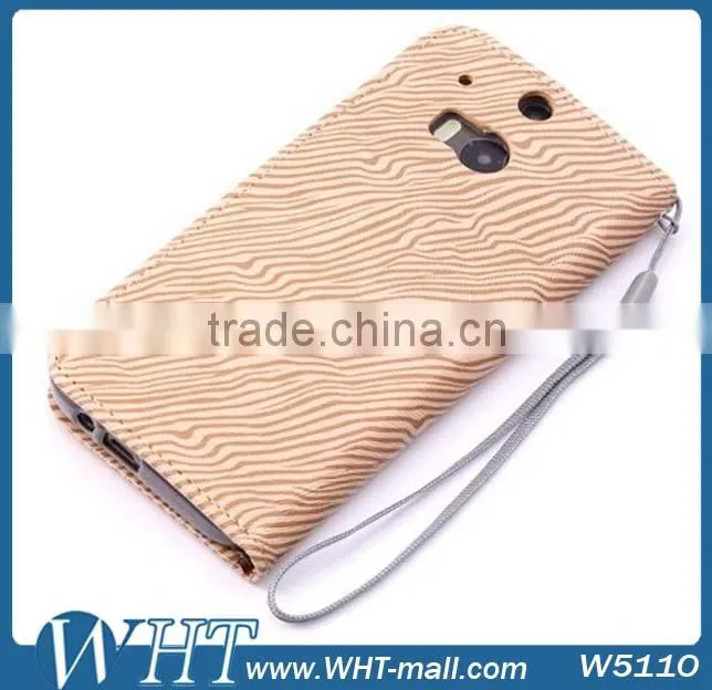 For HTC One 2 M8 Leather Case Zebra Luxury Mobile Phone Accessories