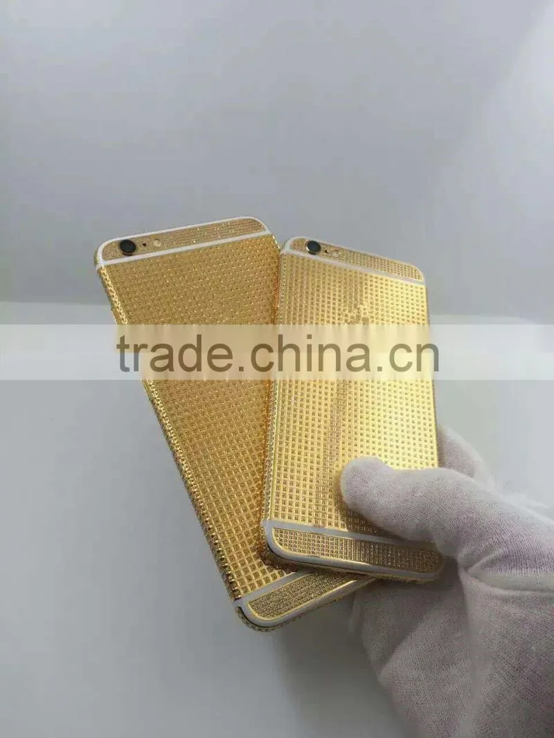 Metal Material mobile phone housings for iphone 6 plus 24kt gold converstion kit