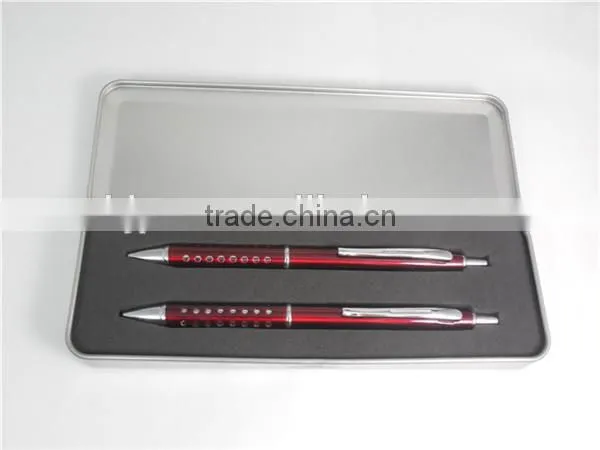 Office business cheap promotional custom logo metal pen gift box set