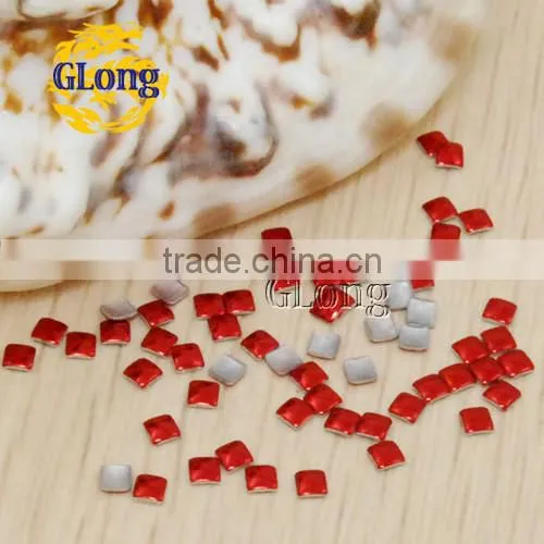 2mm Hot Fix square Aluminum Panel Pressing Studs Clothes Bag Shoe Nail Art phone DIY #GT101-2P(Mix-s)