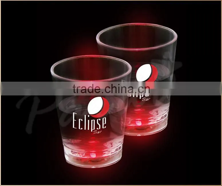 2016 Plastic led color changing plastic shot glasses