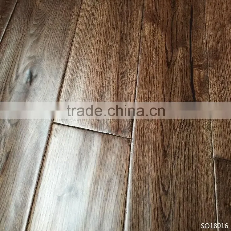 Golden Handscraped Solid Hardwood Floors