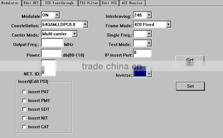 Digital Television Terrestrial Multimedia Broadcasting dtmb DMB-TH modulator (ASI IN,DTMB RF out)