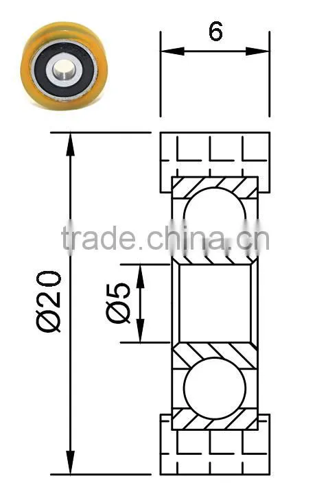 625RS 5x20x6mm roller for banknote counter