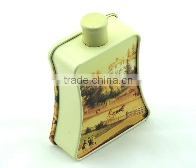 Delicate slid tin box for whisky