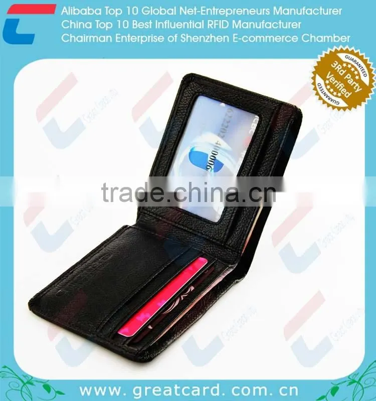 Black PU Prevent Scanned Wallet For Men