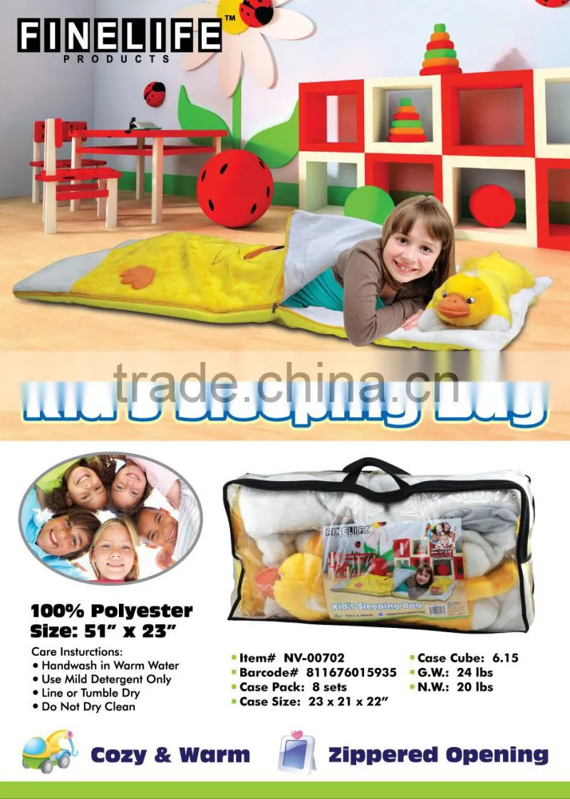 Kids sleeping bag with pillow with monkey cartoon pattern top sales in korea and Japan