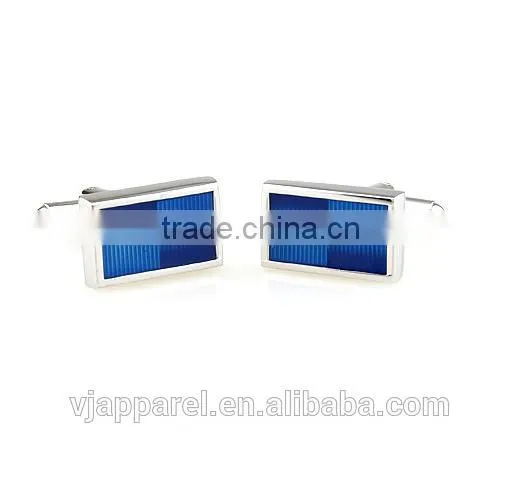 Blue Fiber Optic Cufflinks Rectangle Cufflinks
