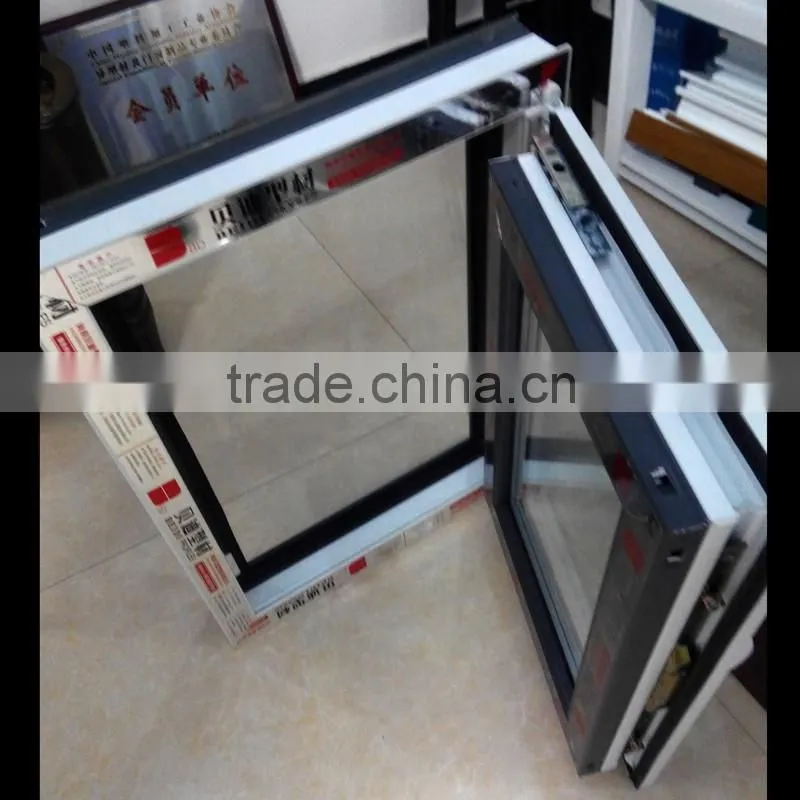 UPVC and aluminum integrade window alu led profile upvc window