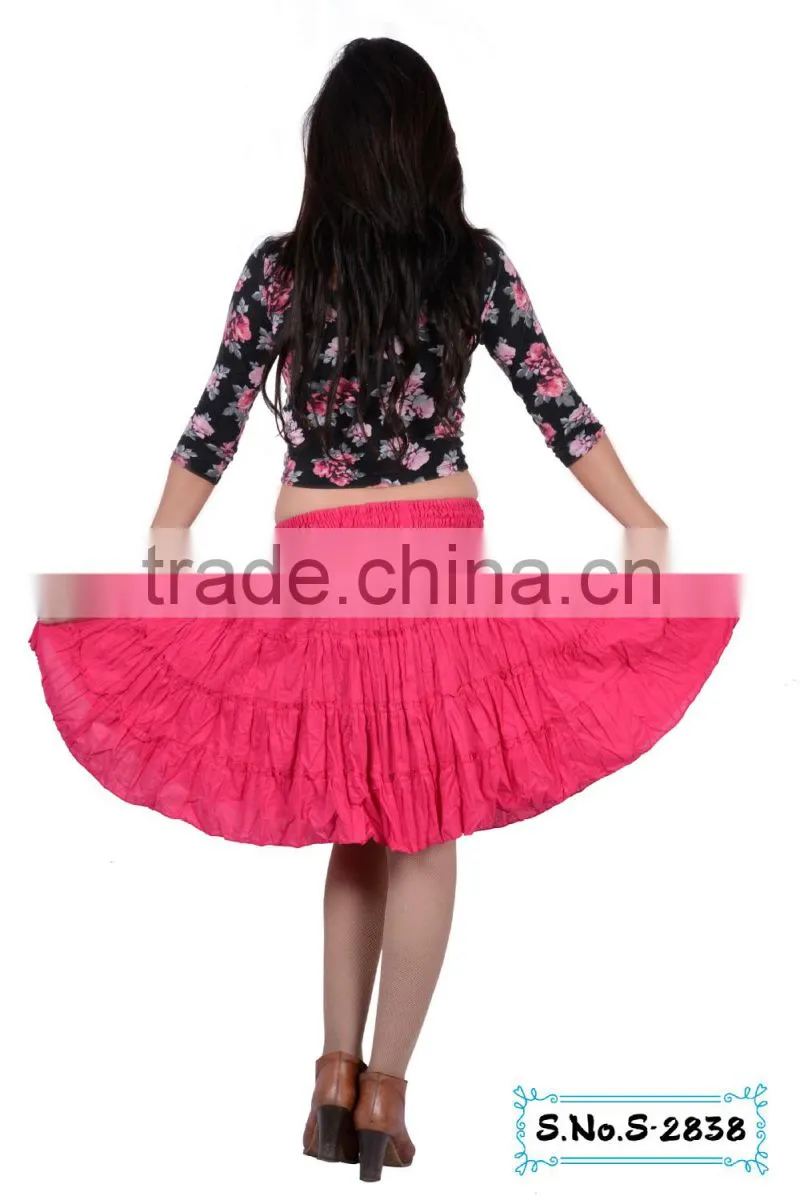 S2838 Cotton Tiered Skirt New Prints ladies Garments women beachwear cotton summer short skirts cotton fabric short skirts