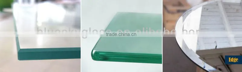 Acid etched toughened glass for partition