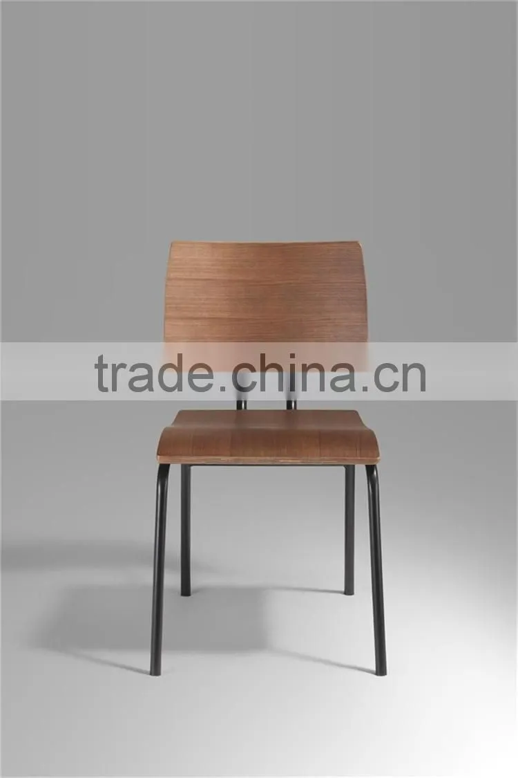 Simple Design Plywood Material Dining Room Furniture Metal Chair