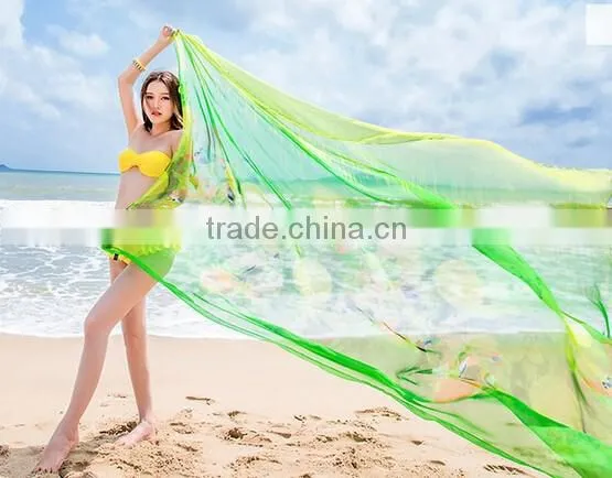 Sexy Women Lady Chiffon Scarves Bikini Swimwear Sun Dress Beach Scarf Veil Wrap