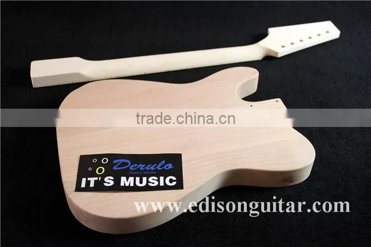 DIY Unfinished Electric Guitar Kits Solid A Level Mahagany Body MX-001