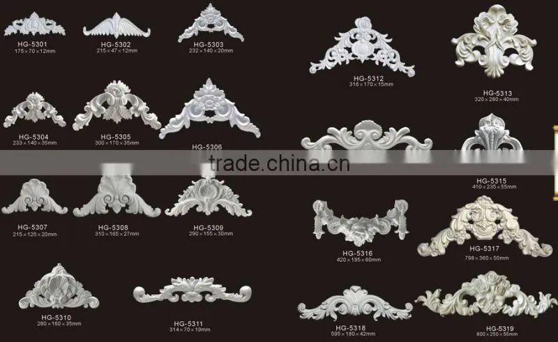 polyurethane pu decoration veneer accessories ornament accents home interior & exterior