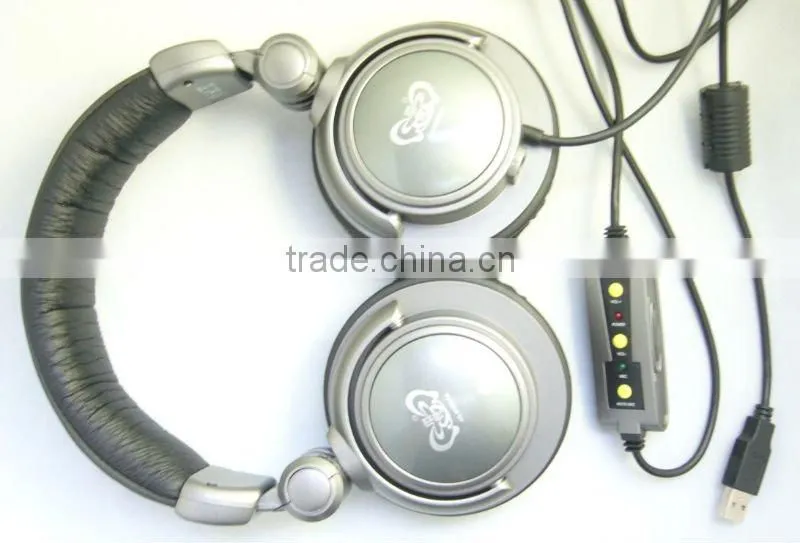 5.1 channel surround sound headphone Computer USB headset with 8-driver built-in