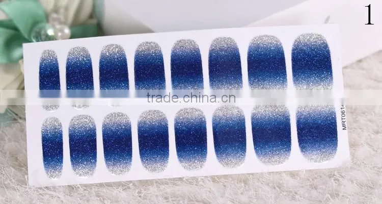 Rabbit pattern glitter cute children adult nail sticker red black nail art wrap nail sticker