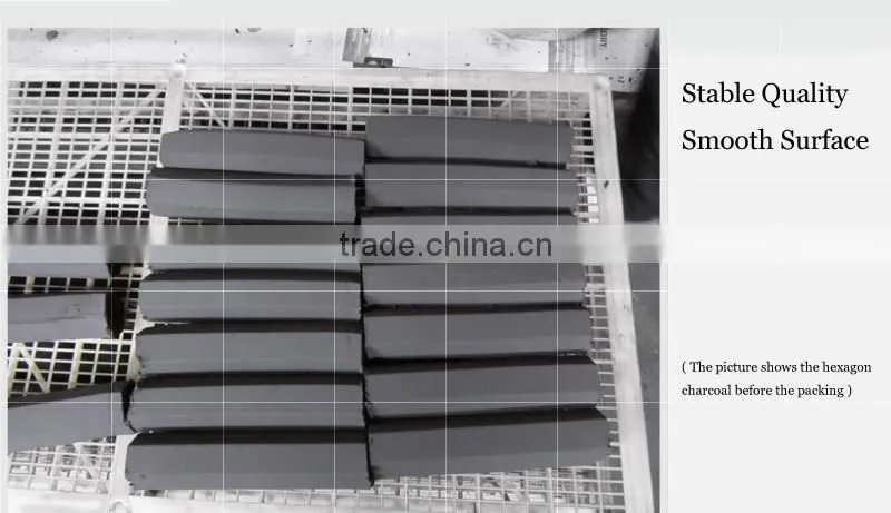 Kuwait bamboo hexagonal briquette bbq charcoal