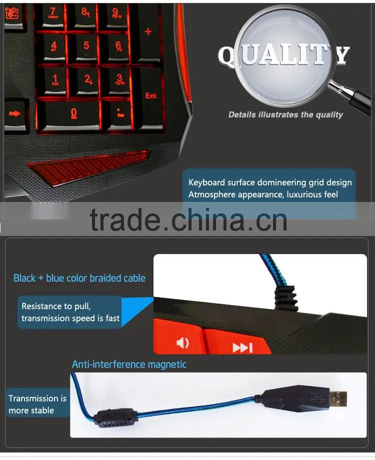 custom function ergonomic keyboard backlight led colorful gaming mouse