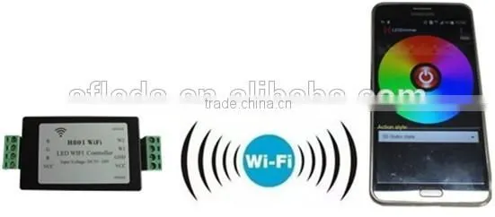 rgbww strip WiFi controller,1 port control 200 lights,communicate with Android phone via WLAN to dim,output 5 routes RGBWW data