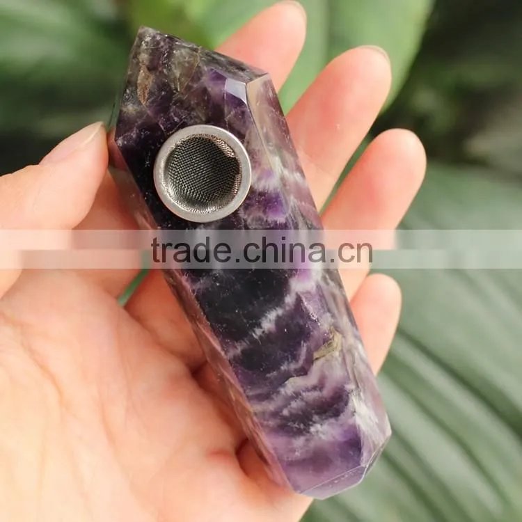 Wholesale Natural dream amethyst Crystal Quartz Smoking Pipes