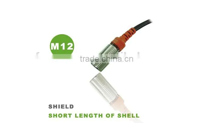 F3C Series M12 Inductive Sensors, Cylinder Shape Inductance Sensor, PNP/NPN, Flush/Non-flush