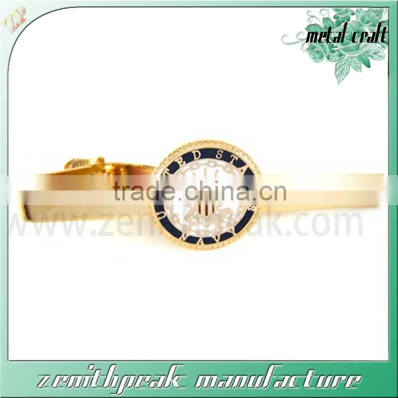 Enamel bus metal tie clip