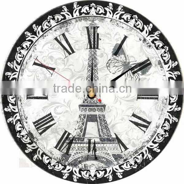 vintage wooden wall clock