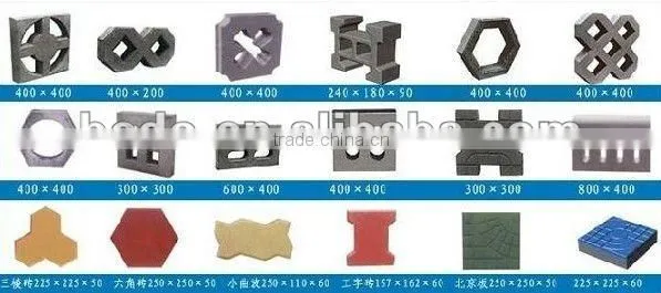 Road paving brick making machine with small invest