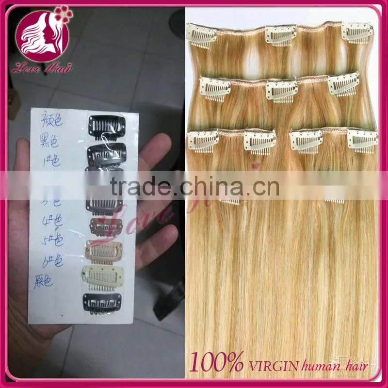 ready delivery remy virgin hairs clip in hair extensions uk