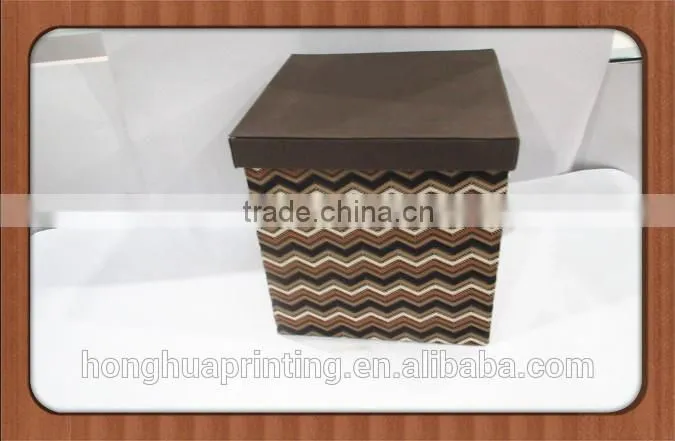 custom logo canvas hand-made square box with lid